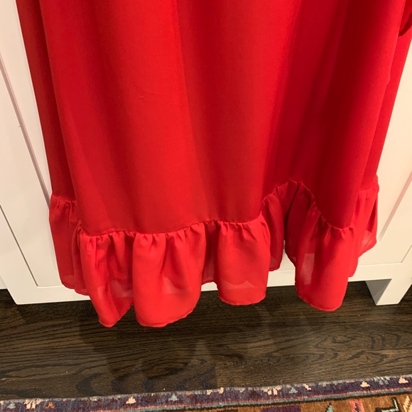 Aqua Ruffle-Trim Gown - Picture 5 of 7